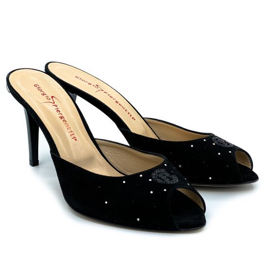 Сабо Giorgio Piergentili черные замшевые - фото 6, 