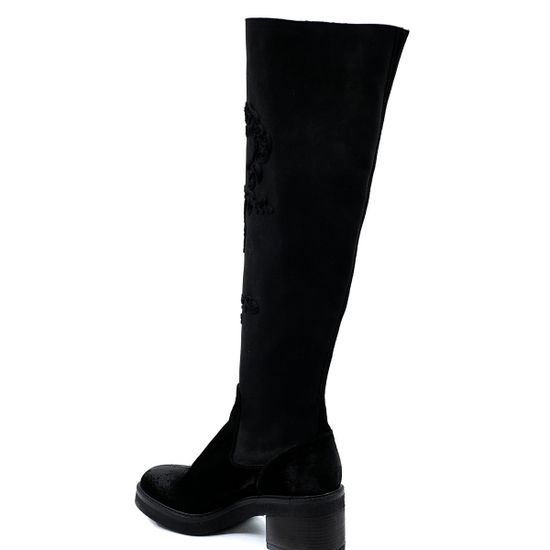 Сапоги Fru.it черные замшевые байка - фото 3, 