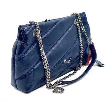 Сумка Marina Creazioni синяя из стеганой лакированной кожи - фото 2, B6696 MC BLU LAK