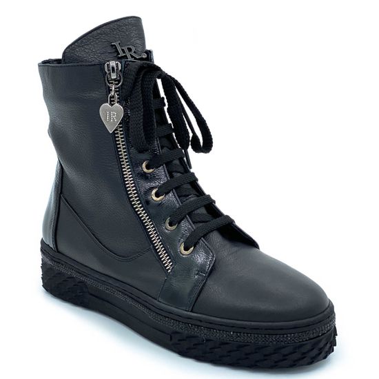 Ботинки Ilasio Renzoni черные кожаные Байка - фото 2, 4640 IR