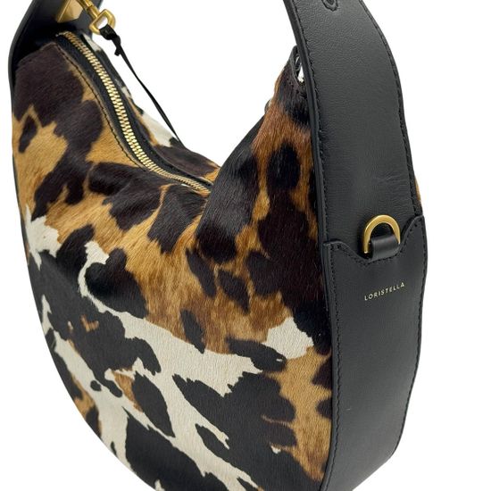 Сумка Loristella черная кожаная/пони принт "корова" - фото 4, 2955 LS MUCCA
