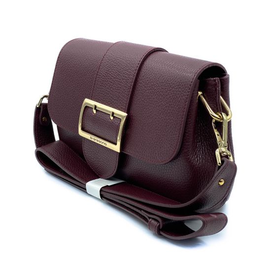 Клатч Di Gregorio бордовый кожаный - фото 2, 
