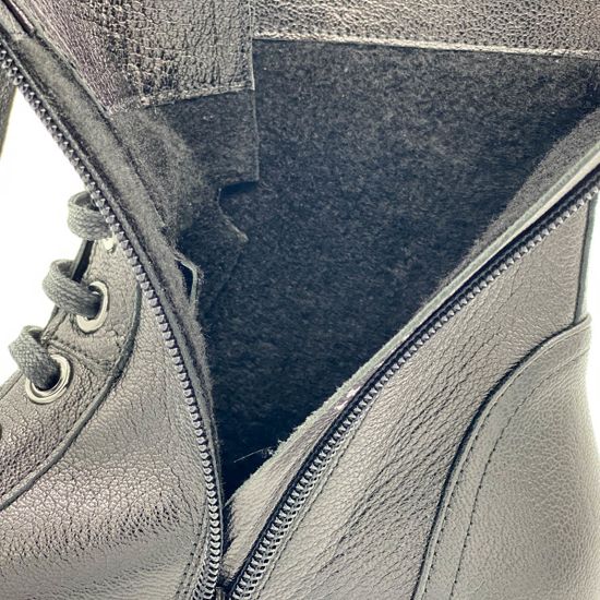 Ботинки Cover черные кожаные МЕХ - фото 7, 8379103-2 COV