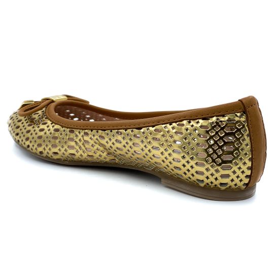 Балетки женские Renzi золотые - фото 3, 