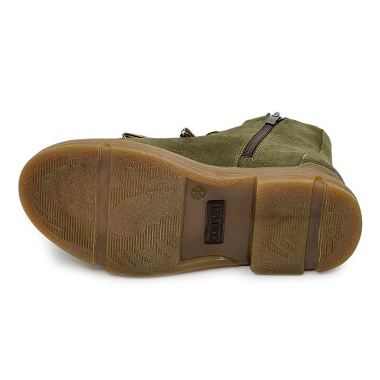 Ботинки CV COVER зеленые замшевые на байке - фото 4, 78223-1 COV