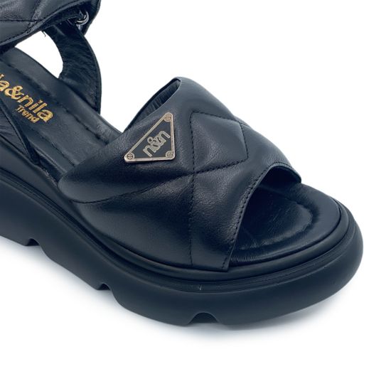 Босоножки NILA&amp;NILA черные кожаные - фото 6, ET1122 NIL NERO