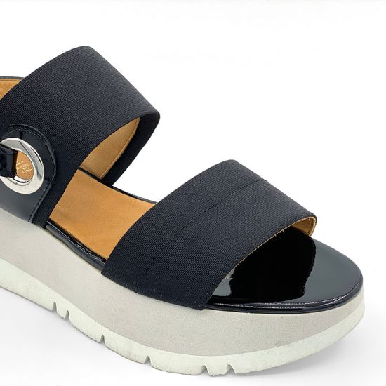 Босоножки Zamagni черные текстильные - фото 6, 