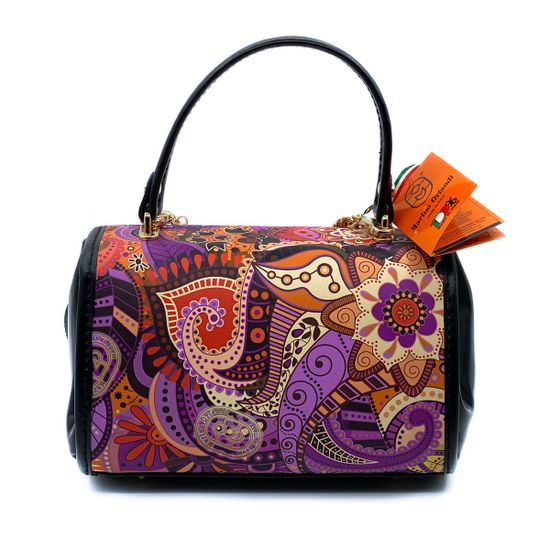 Сумка Marino Orlandi чёрно-фиолетовая multicolor - фото 3, 