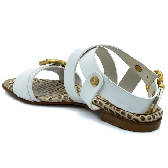 Босоножки Loretta Pettinari белые кожаные - фото 3, 