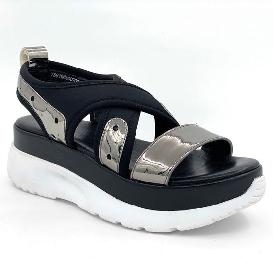 Сандалии Santini серебряно-черные - фото 2, 