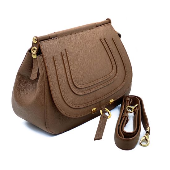 Сумка Valentino Orlandi бежевая кожаная - фото 2, 26021 VO CUOIO