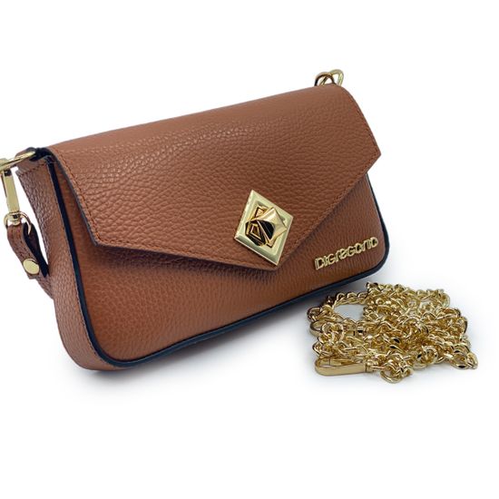 Клатч Di Gregorio рыжий кожаный - фото 2, 