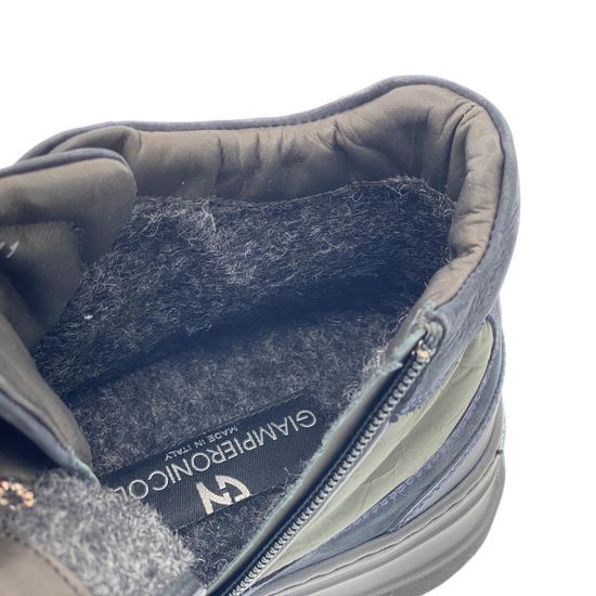 Ботинки Giampieronicola сине-зеленые Байка комбинация нубука и текстиля - фото 7, 