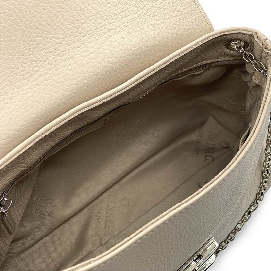 Сумочка Marina Creazioni бежевая кожаная - фото 5, B6227 MC MARMO