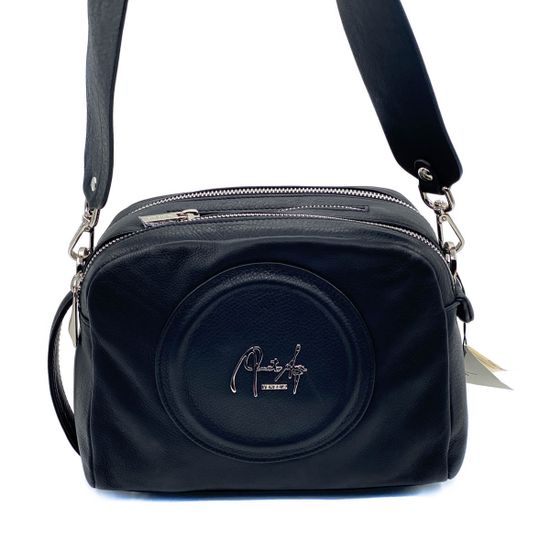 Сумка кросс-боди Renato Angi черная кожаная - фото 1, 