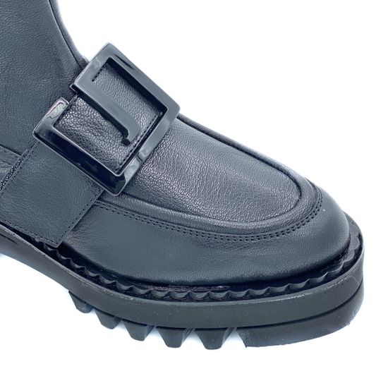 Ботинки Jeannot черные кожаные демисезонные - фото 6, HJ545F JN NERO