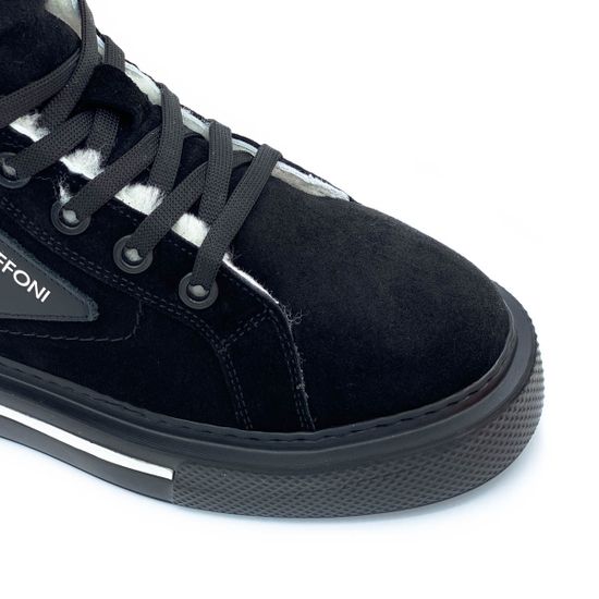 Ботинки Tuffoni черные замшевые МЕХ - фото 6, 3622004VF TUF