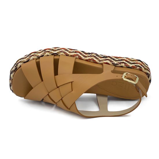 Босоножки Elisa Di Venezia коричневые кожаные - фото 5, E10620 ELISA CUOIO