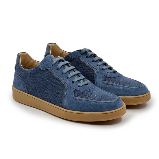 Кеды GIAMPIERONICOLA синие нубук/текстиль демисезонные - фото 8, W44559A GPN BLU