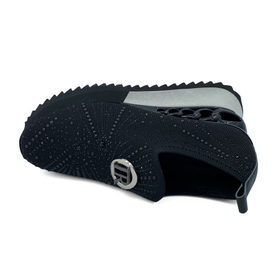 Кроссовки Ilasio Renzoni кожа и текстиль стрейч черные - фото 5, 