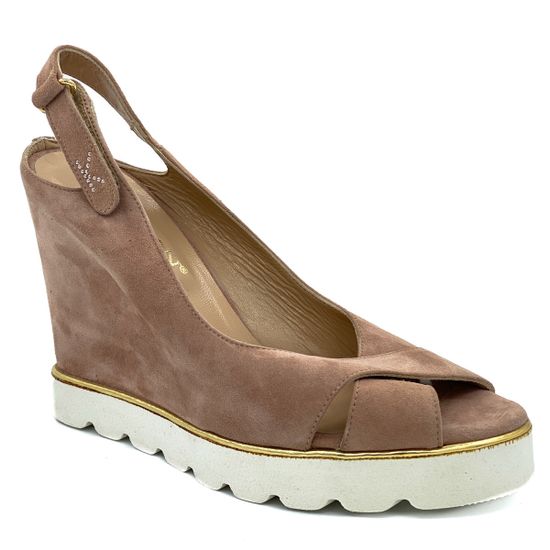 Босоножки Kelton бежевые замшевые - фото 2, V5308 KEL FANGO