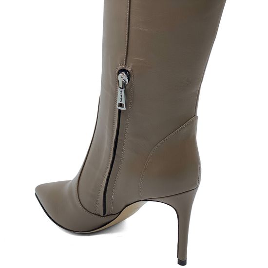 Сапоги TIFFI бежевые кожаные демисезонные - фото 5, N658/80DR TI ACERO