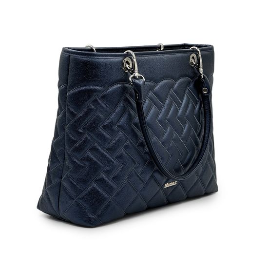 Сумка Marina Creazioni синяя кожаная стеганая - фото 2, 