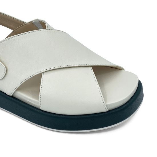 Босоножки Elisa Di Venezia бело-черные кожаные - фото 6, E10628 ELISA BIANCO