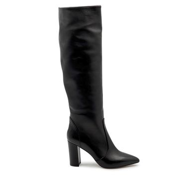 Сапоги Tiffi черные кожаные демисезонные - фото 1, N658/R TI NAPPA NERO