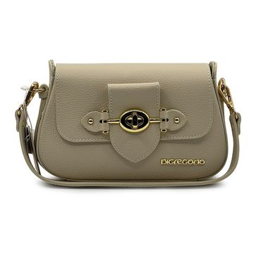 Сумка кросс-боди Di Gregorio бежевая кожаная - фото 1, 8973 DG BEIGE