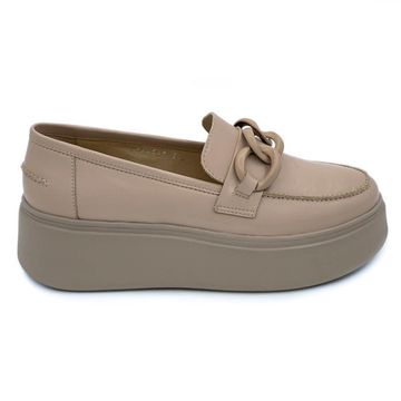 Лоферы Cover бежевые кожаные - фото 1, 170518 COV