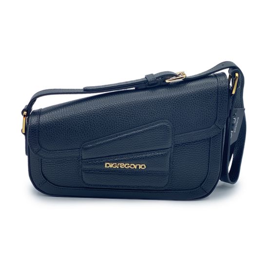 Сумка Di Gregorio кожаная черная - фото 1, 2186 DG NERO