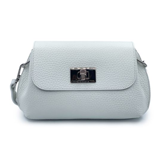 Сумка Di Gregorio белая кожаная - фото 1, 821 DG BIANCO