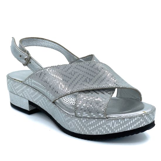 Босоножки Marzetti серебряные замшевые - фото 2, 