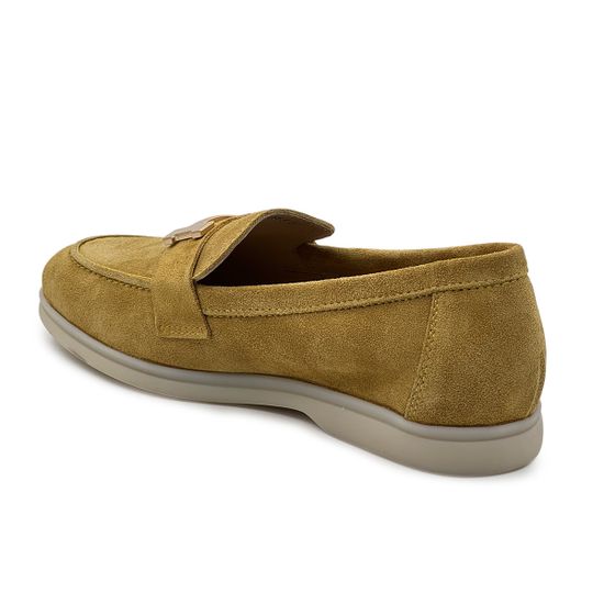 Лоферы CV Cover горчичные замшевые - фото 3, 15009-5 COV BEIGE