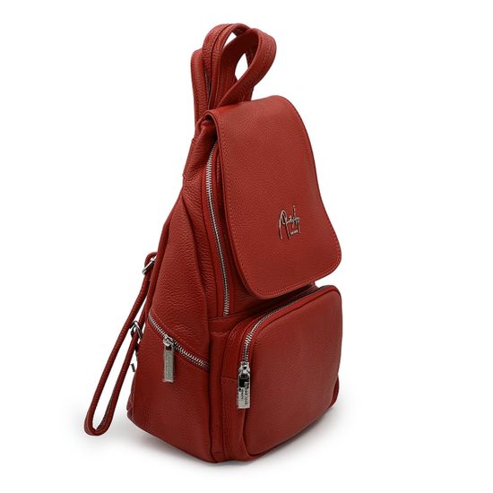 Рюкзак Renato Angi красный кожаный - фото 3, 2652001 RA ROSSO