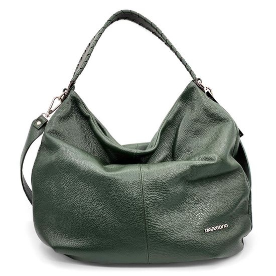 Сумка Di Gregorio зеленая кожаная - фото 1, 