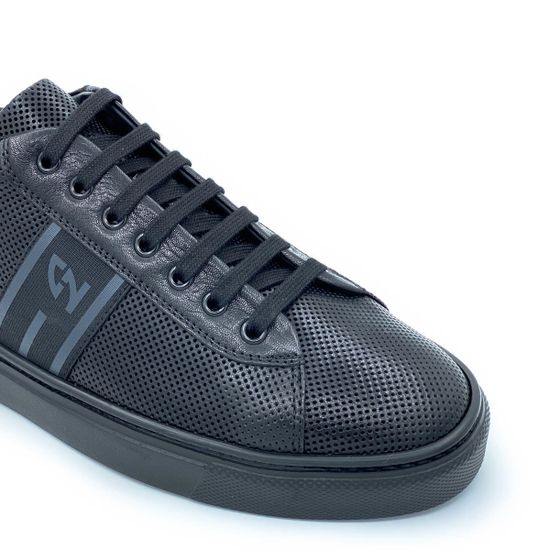 Кеды Giampieronicola черные кожаные - фото 6, 