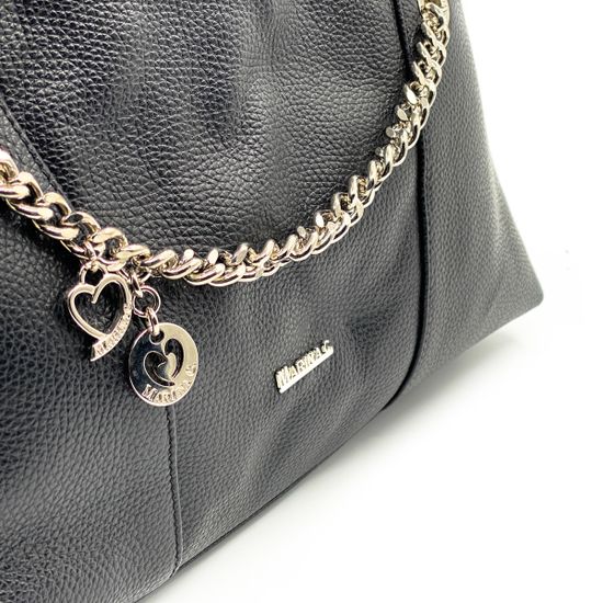 Сумка Marina Creazioni черная кожаная - фото 4, 