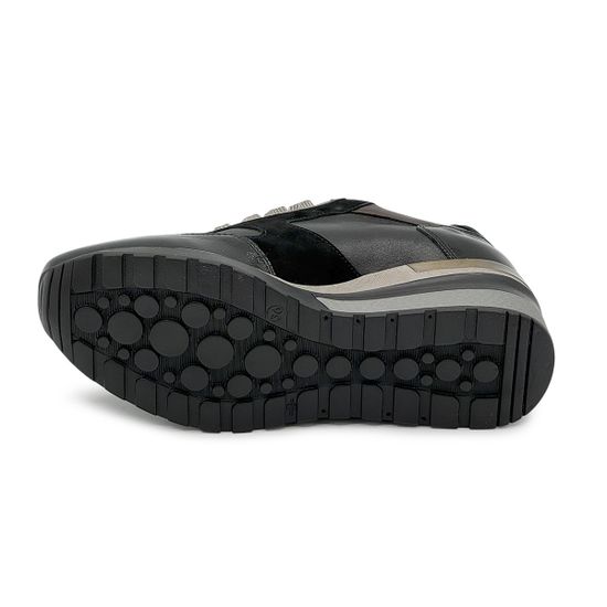 Сникеры Donna Soft черные/коричневые замша/наплак демисезонные - фото 4, DS1617 DS MORO