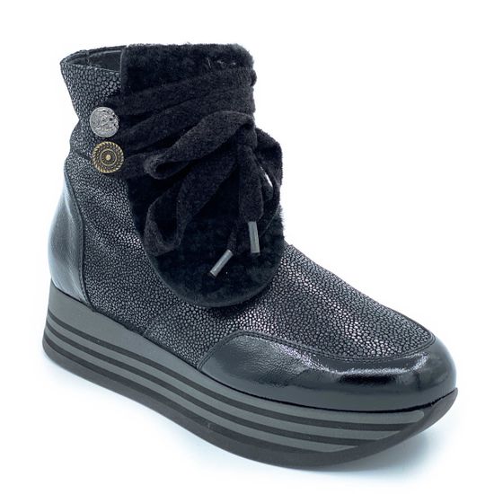 Ботинки Marzetti черные наплак МЕХ - фото 2, 