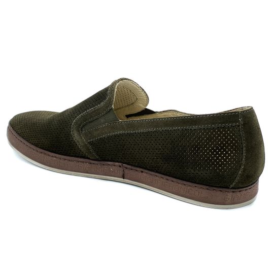 Слипоны Giampieronicola зеленые замшевые - фото 3, 