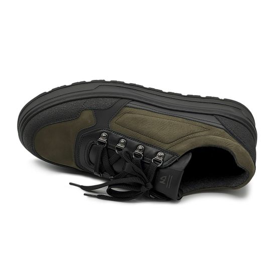 Полуботинки GIAMPIERONICOLA черные/зеленые кожа/нубук на шерстяной байке - фото 5, 45011A GPN VERDE