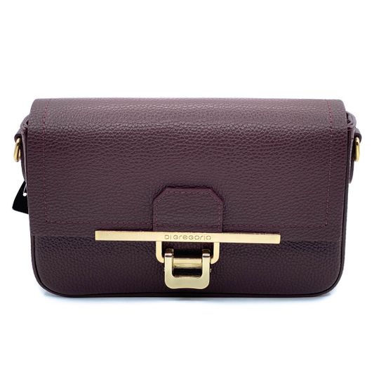 Клатч Di Gregorio бордовый кожаный - фото 1, 