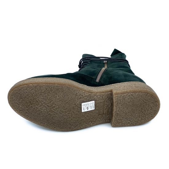 Ботинки Fru.it зеленые замшевые МЕХ - фото 4, 