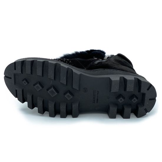 Ботинки Marzetti черные замшевые МЕХ - фото 4, 