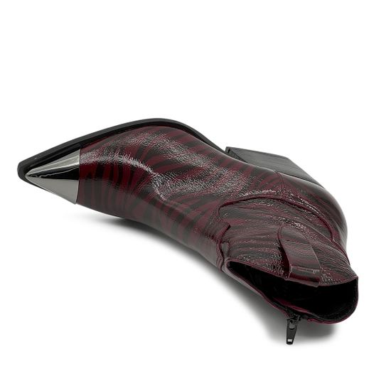 Ботильоны казаки MIMMU наплак принт &quot;зебра&quot; демисезонные - фото 5, M860M1 MIM ZEBRA