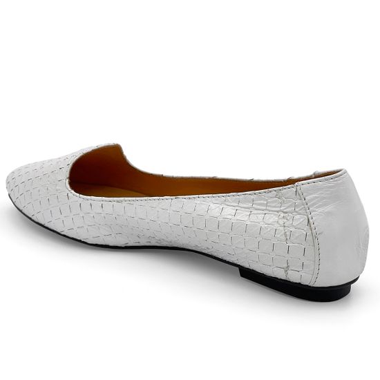 Балетки Zamagni белые кожаные - фото 3, 