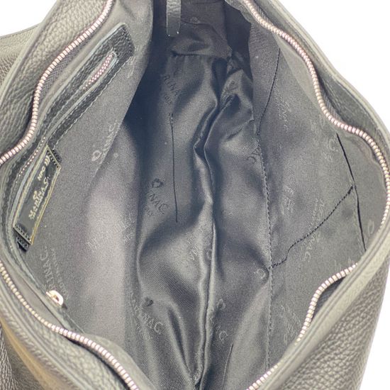 Сумка Marina Creazioni черная кожаная - фото 5, B5632 MC NERO