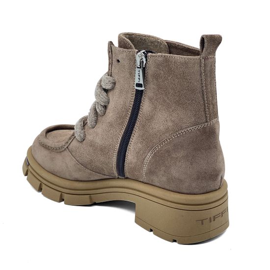 Ботинки Tiffi бежевые замшевые на шерсти - фото 3, A418 TI COCCO